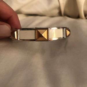 White, gold, and silver Henri bendel bracelet